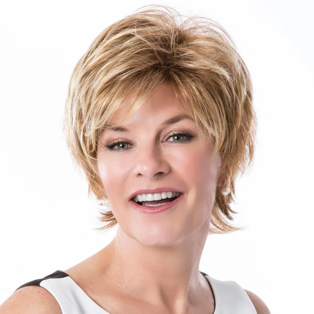Toni Brattin Glamorous Wig - Precise & Versatile Cut with Layering & a Collar-Length Neckline - Heat-Friendly Synthetic Fiber Looks & Feels Natural - Adjustable & Comfortable (Dark Brown, Plus)