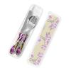 Beautiful Orchids Children's three-piece knife, fork and spoon set, made of plastic PP and 430 stainless steel, portable view 4