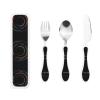 Mysterious Cosmic Black Holes Children's three-piece knife, fork and spoon set, made of plastic PP and 430 stainless steel, portable view 1