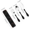 Mysterious Cosmic Black Holes Children's three-piece knife, fork and spoon set, made of plastic PP and 430 stainless steel, portable view 2