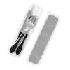 Mysterious Cosmic Black Holes Children's three-piece knife, fork and spoon set, made of plastic PP and 430 stainless steel, portable view 4