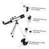 1 Set 36050 Telescope 90x Telescope High Magnification Telescope Portable Phone Tripod Astronomy Mini Telescope Students Telescope Stargazing Telescope Aluminum Alloy view 3