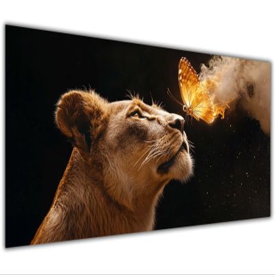 50x100cm Large Paint by Numbers Kit for Adults Lion Paint by Numbers ButterflyColored Oil Canvas Art Kit with Acrylic Pigment Brushes for Home Wall Decor Crafts Man Women Hobbies Girls Gifts KL-388