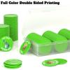 500 Custom Poker Chips, Personalized Drink Tokens with Own Logo, Image and Text, Double Side UV Full Color Printing Drink Chips for Bar, Party, Business Cards, Company Logo and Promotions (Green) view 4