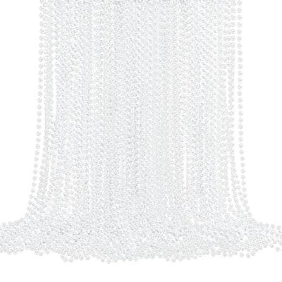100 Pack Faux Pearl Necklace Bulk Long Pearl Women's Jewelry 1920s White Pearl Party Favors Wedding Bridal Shower Tea Birthday Decorations