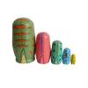 LongJT Russian Nesting Dolls Handmade Cute Cartoon Animals Pattern Wooden Matryoshka Dolls Nesting Doll Stacking Doll Set of 5 (Dinosaur) view 2