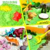 Carolart Jungle Sensory bin,Safari Animal Figures Playset Toys,Wild Forest Sandbox,Desert Animals Play Sand Set with Sensory Sand,Zoo Animal Figurines,Jungle Adventure Play Kit for Kids 3 4 5 6 7 view 4