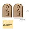 Korean Squid Traditional Play Game 5 Piece Set - Ddakji, Flying-Stone(Biseokchigi), Gong-gi, Spinning-Top(Paeng-y), Jegi view 4