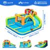 Doctor Dolphin Inflatable Water Bounce House, Inflatable Bounce House for Big Kids, Water Slide for Kids Backyard, Inflatable Water Park Bouncy House with Blower for Outdoor view 2