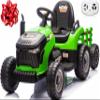 24V 7Ah Ride On Tractor w/Tiltable & Detachable Trailer, Anrli Kids Electric Vehicles Tractor w/400W Motors, Adjustable Seat, Remote Control, Bluetooth, Music, Power Tractor Wheels for Boys, Green view 1