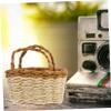 Cabilock Sustainable Mini Baskets Woven Paper Rattan Perfect for Decor Dollhouse Accessories view 4