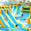 (2026 New) JOYMOR 11-in-1 Inflatable Water Slide for Kids Backyard w/ 2 Waterslide, 2 Basketball Hoop, Pool, Climbing Wall, Water Blasters, 1min Blow Up Water Slides Park w/ 750w Blower, Storage Bag view 2