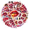 100Pcs Cartoon Lip Stickers, Waterproof Kiss Sticker for Water Bottle Laptop Phone Cases Planner Skateboard Luggage Helmet Party Favor Decor, Ideal for Adults Teens Teacher Rewards C1R8Z view 1