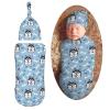 Muishi Funny Husky with Bone Newborn Swaddle Blankets Hat Sets Soft Baby Receiving Blanket Swaddle Sack for Baby Shower Infant Boy Girl Gift view 1