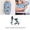 Muishi Funny Husky with Bone Newborn Swaddle Blankets Hat Sets Soft Baby Receiving Blanket Swaddle Sack for Baby Shower Infant Boy Girl Gift view 4