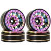 4 PCS 1.1" Wheel Hubs Rims Brass Beadlock Wheel Tires Set Compatible for Traxxas TRX4M 1/18 RC Car view 1