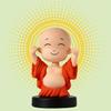 Agroha Happy Buddha Nodding Figurine Car Dashboard Bobbling Head Lord Buddha Statue for Car Display Spring Head Buddha Figurine Indian God Idol Car Accessory Statue (Pack of 1) view 3