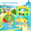 (2025 New) JOYMOR Inflatable Water Slide Bounce House w/Water Bucket, Climbing Wall, Pool, Rainbow Sprinklers, 1min Blow Up Water Slide 10-in-1 for Kids w/Strong Blower, Carrying Bag view 2