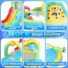 (2025 New) JOYMOR Inflatable Water Slide Bounce House w/Water Bucket, Climbing Wall, Pool, Rainbow Sprinklers, 1min Blow Up Water Slide 10-in-1 for Kids w/Strong Blower, Carrying Bag view 3