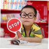 Alipis 2set Educational Double-sided Stop Sign Boy Girl Safety Traffic Signs Handheld Pvc Traffic Safety Toys for Boys and Girls view 4