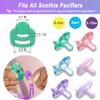 4 Pack Silicone Pacifier Clip Adapter Ring for Philips Avent Soothie, 100% Food-Grade Silicone Binky Clips Holder Adapter Rings Competible with Soothie, BPA-Free Soft Flexible Safe Durable, Green view 2
