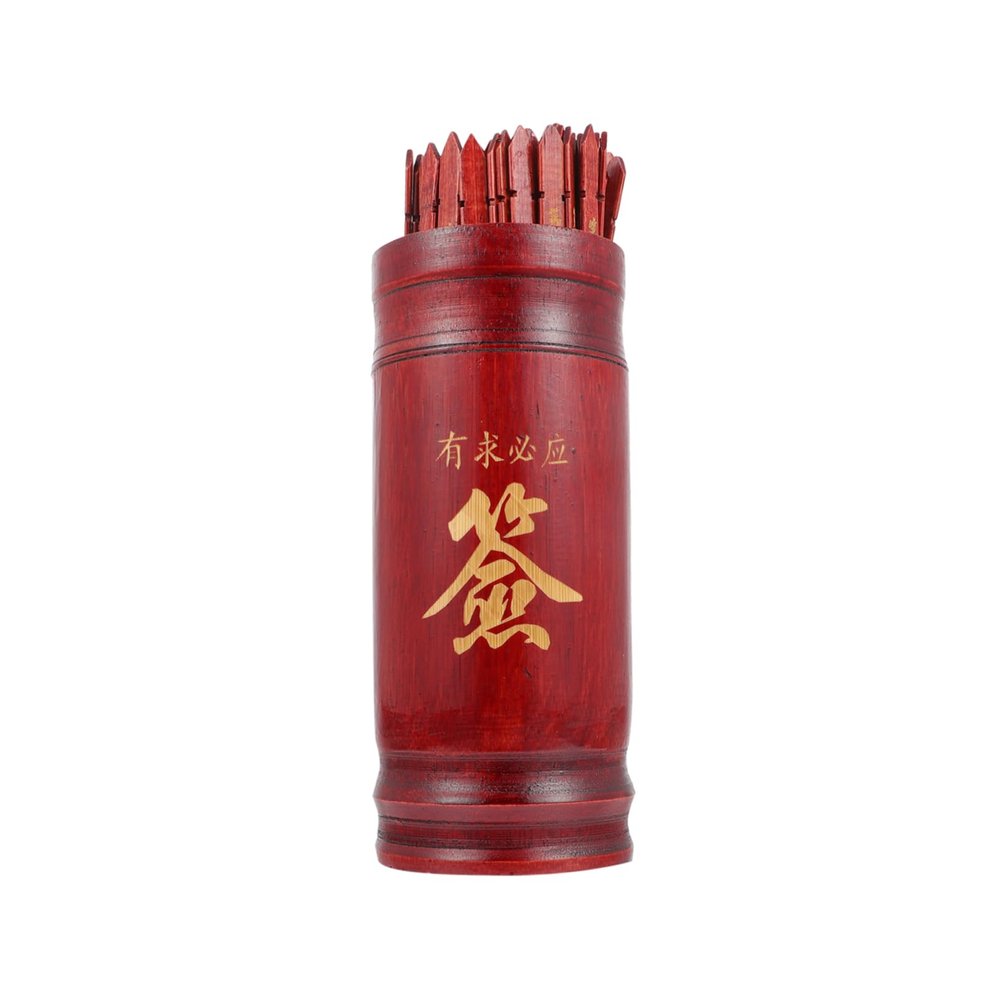 Abaodam Traditional Chinese Divination Game Sticks Buddhist Fortune Telling Stick Set Unique Prop Sticks Divination Bucket Great for