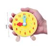 SKISUNO 1pc Wooden Clock Learning Time Educational for and Preschool Yellow Fun and Interactive Time Recognition Clock view 3