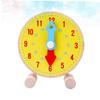 SKISUNO 1pc Wooden Clock Learning Time Educational for and Preschool Yellow Fun and Interactive Time Recognition Clock view 4