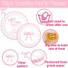 100PCS Pink Bow Baby Shower Plates and Napkins Bows Tableware Set Its A Girl Party Decoration Girls Baby Shower Parties Disposable Dessert Plate for Bowknot Themed Dinnerware Supplies Serve 25 view 3