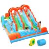 (2026 New) JOYMOR 10-in-1 Inflatable Water Slides for Ages 3-8 Backyard with 3 Slides, Large Climbing Wall, Water Cannon, 1 min Blow up Water Slide for Outdoor Party w/Strong Blower, Ball view 1