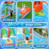 (2026 New) JOYMOR 10-in-1 Inflatable Water Slides for Ages 3-8 Backyard with 3 Slides, Large Climbing Wall, Water Cannon, 1 min Blow up Water Slide for Outdoor Party w/Strong Blower, Ball view 3