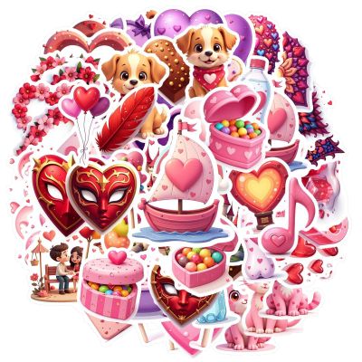 100Pcs Cartoon Valentines Stickers, Waterproof Love Sticker for Water Bottle Laptop Phone Cases Planner Skateboard Luggage Helmet Party Favor Decor, Ideal for Adults Teens Teacher Rewards C1K371F