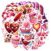 100Pcs Cartoon Valentines Stickers, Waterproof Love Sticker for Water Bottle Laptop Phone Cases Planner Skateboard Luggage Helmet Party Favor Decor, Ideal for Adults Teens Teacher Rewards C1K371F view 1