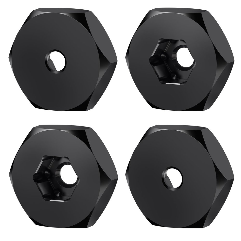 4Pcs 5mm to 12mm Wheel Hex Hubs Adapter for WPL D12 1/10 RC Trucks 1/24 SCX24 RC Cars Upgrade Parts