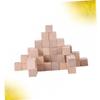 VILLCASE 50pcs DIY Craft Cubes Lotus Wood Square Blocks Centimeter Cubes for Building Decor view 4