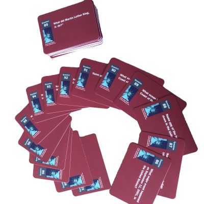 2025 New US Citizenship Flash Cards, Test Study with 100 Question Cards for The U.S. Citizenship Naturalization Test, 100 Question Study Cards (Red, 3.54X2.5IN)