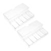 BRIGHTFUFU 2pcs Poker Chips Storage Organizer Poker Chips Tray Lids Boys and Girls Storage Box view 1