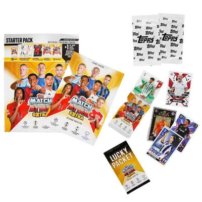 2024-25 Topps Match Attax Extra Champions League Cards - Starter Pack (Album, 29 Cards + 3 LE)