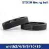 for 3Racing Sakura D3 CS STD S3M Rear Front Belt Pack 153/171/180/183/186/192/195/201mm 1:10 RC Car Drift On Road XIS D4 XI S Drive Belt(171-S3M-Teeth 57,10PCS_9MM) view 2