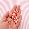 10Pcs Large 20mm Red Peppermint Starlight Candy Cabochons, Thin Cut Polymer Clay Mint Charms for Crafts, Fake Bake, Slime, Decoden view 2