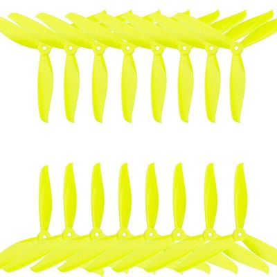 16pcs 7x4 3-Propellers PC Compatible With FPV Racing Drone Quadcopter RC Racer DIY Accessories 7040(YELLOW)