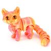 QINGMIAO 3D Printed Cat, Articulated Black Cat Toys for Adult, 3D Print Animals Fidget Toys Decor for Stress Relief, 3D Printing Cute Cat Action Figure Toys (Dream Orange) view 1