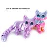 QINGMIAO 3D Printed Cat, Articulated Black Cat Toys for Adult, 3D Print Animals Fidget Toys Decor for Stress Relief, 3D Printing Cute Cat Action Figure Toys (Dream Orange) view 3