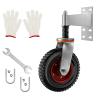 Gate Wheels for Wooden Gate, 8 Inch Caster Wheels with Screws, Screwdriver & Gloves, 360 Degree Rotation Spring-Loaded Heavy Duty Gate Wheel with 600lb Capacity, Ideal for Different Gates view 1