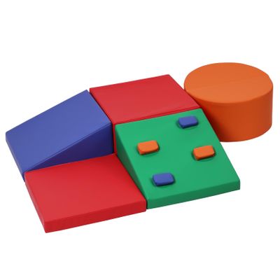 Amenitlif Toddler Foam Climbing Blocks Set - 5PCS, Waterproof Toddler Climbing Toys, Baby Jungle Gym Indoor Lightweight, Easy to Clean Foam Play Gym