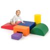 Costzon Toddler Climbing Toys, 6 Pieces Climb and Crawl Playset with PU Cover for Baby Crawling, Climbing & Walking, Indoor Foam Climbing Blocks for Toddlers (Rainbow) view 1