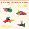 Costzon Toddler Climbing Toys, 6 Pieces Climb and Crawl Playset with PU Cover for Baby Crawling, Climbing & Walking, Indoor Foam Climbing Blocks for Toddlers (Rainbow) view 3