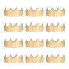 MECCANIXITY 12 Pcs Paper Crowns Gold Foil Birthday Crowns Bulk Party Hats for Birthday Party Hats Decoration Crown Party Supplies,Classic Style view 1
