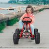 GLACER Kids Pedal Go Kart, Metal 4 Wheel Off-Road Pedal Go Cart with Steering Wheel, Adjustable Seat, Handbrake, Non-Slip Big Wheels, Outdoor Racer Ride On Pedal Car for Boys & Girls (Red) view 2