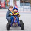 GLACER Kids Pedal Go Kart, Metal 4 Wheel Off-Road Pedal Go Cart with Steering Wheel, Adjustable Seat, Handbrake, Non-Slip Big Wheels, Outdoor Racer Ride On Pedal Car for Boys & Girls (Blue) view 2